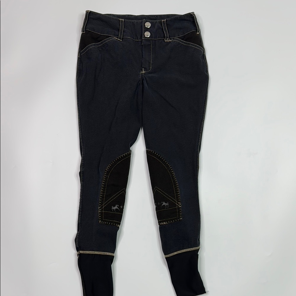 Equine Couture Sportif Natasha Breeches Black Riding Pants Kids Size 08